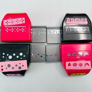 Craft Punch Set with Pink and Black Designs